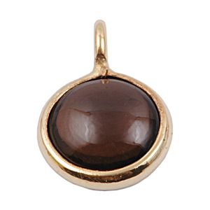 New design charms DIY handmade natural smoky quartz stone 925 sterling silver gold plated pendant fashion jewelry women men