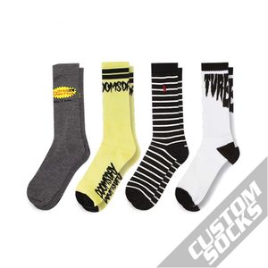 Custom Made Cotton Socks Custom Logo Crew Sock High Quality Men Organic Cotton Socks