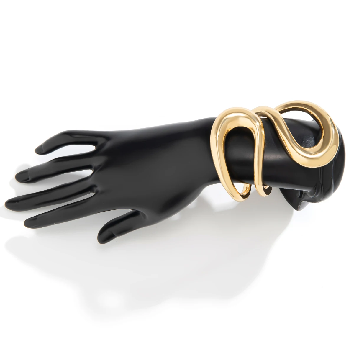Wuhan Jolie Trading Co., Ltd. PuRui Exaggerated Geometric Twisted Double Layer Collar Bracelet For Women INS Personalized Street Party Jewelry Wedding Banquet