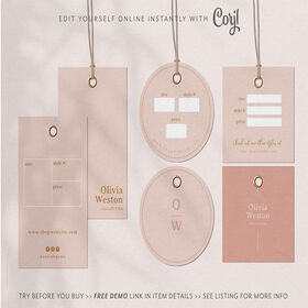 Custom Luxury Hanging Label with Free Slings Special Swing Paper Product Hang Tags for Clothing GarmentPopular