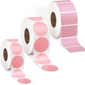 2 Inch Heart Shaped Color Coding Circle Direct Thermal Labels Address Shipping Thermal Stickers Personalized Sticker Labels