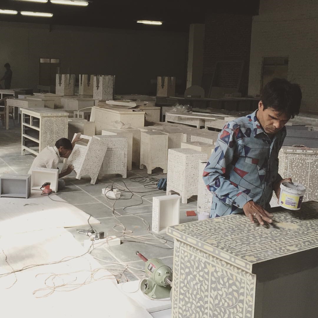 Nouman Crafts Bone Inlay Furniture
