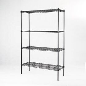 Metal rack heavy duty chrome steel wire shelf shelving  with wheels customized design for sale