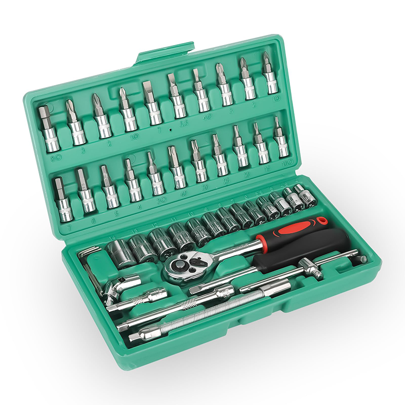 Yiwu Xianghaihui Trading Co., Ltd. 2024 Set Of 46 Pcs Mechanic Socket Ratchet Wrench Tool Set Car Repair Tools Set Multiple Models Cr-v Sleeve