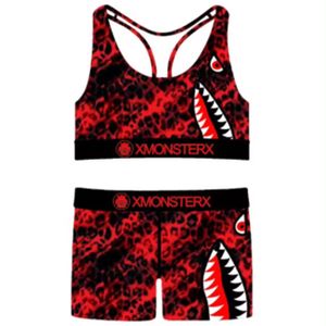High Quality Customized Red Printed Polyester Push Up Short Women's Gym Sports Set with Packaging Bag