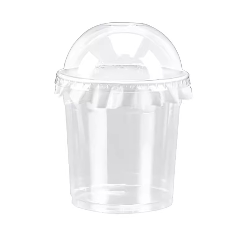 Shenzhen Jiwangjia Technology Co., Ltd. spot goods 98mm 18oz pet cups plastic coffee juice bubble tea smoothie take away cups with lid