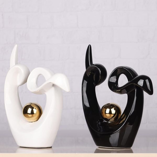 Wholesale of modern ceramic vortex ornaments for hotel table decoration