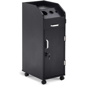 Modern Simple Hair Dryer Holder Stylist Equipment Barber Storage Cart Beauty Salon Trolley with Lockable Rolling Wheels