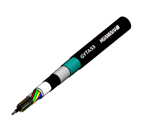 GYTA53/GYTS53/GYTZA53 Custom Fiber Optic Kabel Direct Buried Armored Optical Cable 2 to 288 Core FRP LSZH Sheath Communications