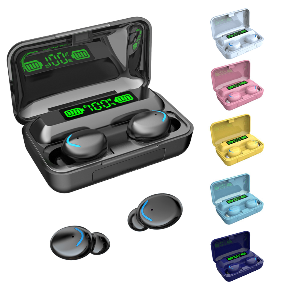 Zhongshan Kunyuan Warehousing Logistics Co., Ltd. In stock F9 TWS Headphones Noise Cancelling Sport Auriculares Gaming True Wireless Earphones LED Display f9-5 Audifonos