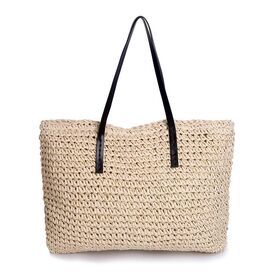 wholesale nature straw woven bag 2023 handbags for women ladies summer tote bags customized logo