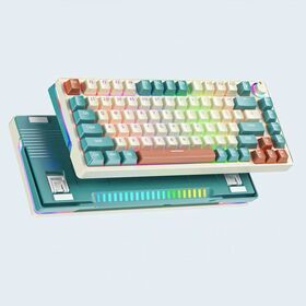 83 Key Ergonomic Keyboard With Knob HotSwap Anti-Ghosting Custom Mini Rgb Backlit WRED Mechanical Keyboard