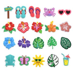 Flower Charms Clog Accessories Pins Cute Preppy Hippie Shoe Charms Party Favors PVC Rubber Shoe Charms Shoe Decorations