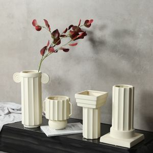 Nordic Ceramic Vases Wholesale Big Simple Modern Vases for Flowers Home Decor Custom Porcelain Vase for Living Room