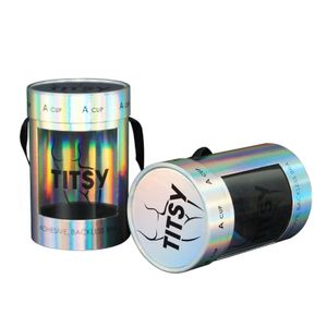 Customized Fashionable Biodegradable Breast sticker Cylindrical Cardboard Packaging  Chest Stickers Paper Tube Laser Paper Can