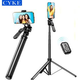 CYKE C05 multi-function telescopic anti-shake 360 degree manual rotation selfie stick aluminium alloy 81" tripod length 2055mm