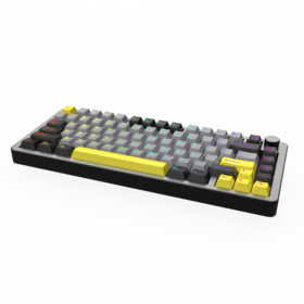 75% CNC mechanical keyboard with knob customized switch, with gasket structure silent foam RGB backlight