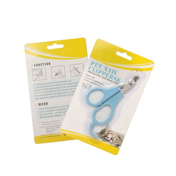 Factory Wholesale Blister Card Packaging Cat Nail Scissors Pet Cat Nail Clippers Small Dog Nail Cutter