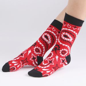 Designer casual jacquard knitted letter wholesale crew cotton brands socks funny sports custom sublimation socks men