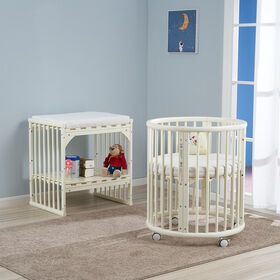 Custom 6-in-1 Convertible Baby Crib Toddler Bed Desk Baby Diaper Changer Baby Bed Supplier Kids Furniture Manufacturer & Exporter