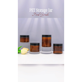 Cosmetics Containers Plastic Cream Jar with Lids Clear Gift Food Jars Round Empty PET Jars for Kitchen StoragePopular