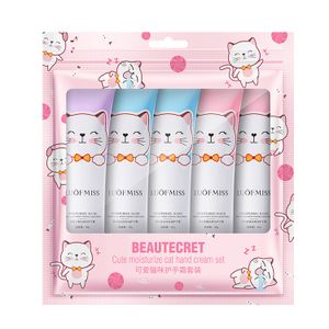 Private Label Wholesale 5pcs Cute Cat Suit hand cream Moisturizing Hand Cream lotion set