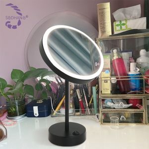 Magnifying makeup mirror lighted desktop led mirror light up mirrors espejos con luz leds Customised logos available