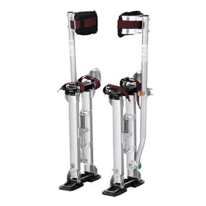 Durable Aluminum Drywall Stilts Height Adjustable 48 to 64 Inch Lifts Tool for Sheetrock Painting Plastering or Cleaning