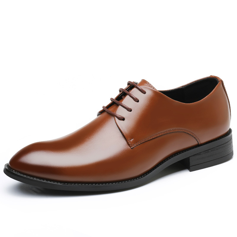Men Black Leather Dress Shoes Wedding Party Footwear Comfortable Lace Up Formal 38-48