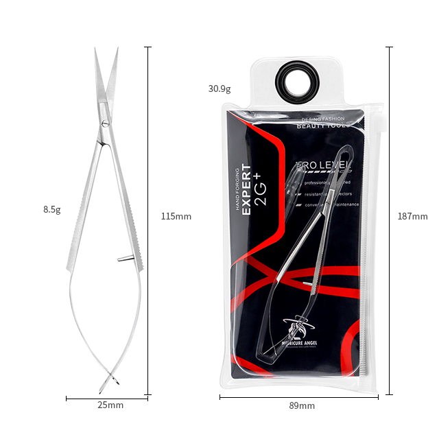 Tongde Industry And Trade (yangjiang Yangdong District) Co., Ltd. Stainless Steel Eyebrow Cuticle Beauty Eyelash Micro Manicure Adult Paper Trim Makeup Tools Spring Scissors