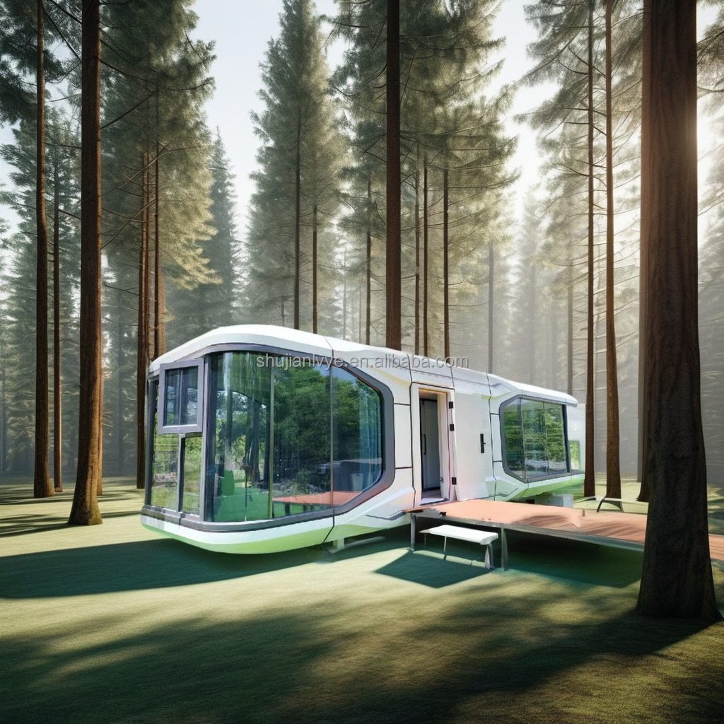 Foshan Shujian Aluminum Technology Ltd Customize waterproof safari tent glamping cabins/Foldable container house capsule house space capsule hotel