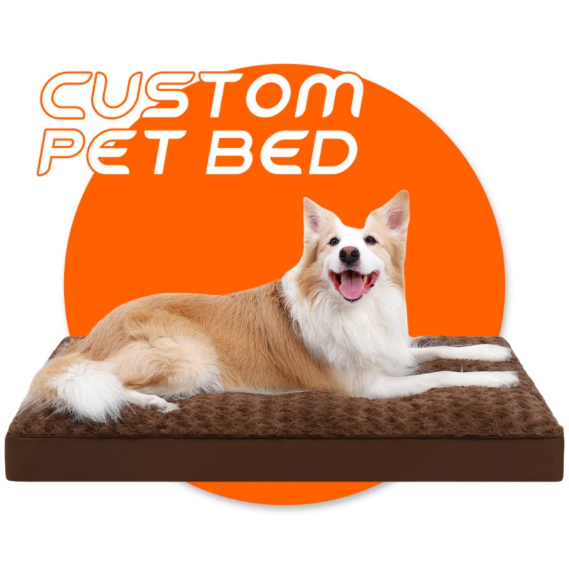 Qingdao Etrip Smart Pet Co. Ltd. Custom memory foam dog bed mattress modern cheap non-skid bottom luxury orthopedic pet dog bed for small breed dogs