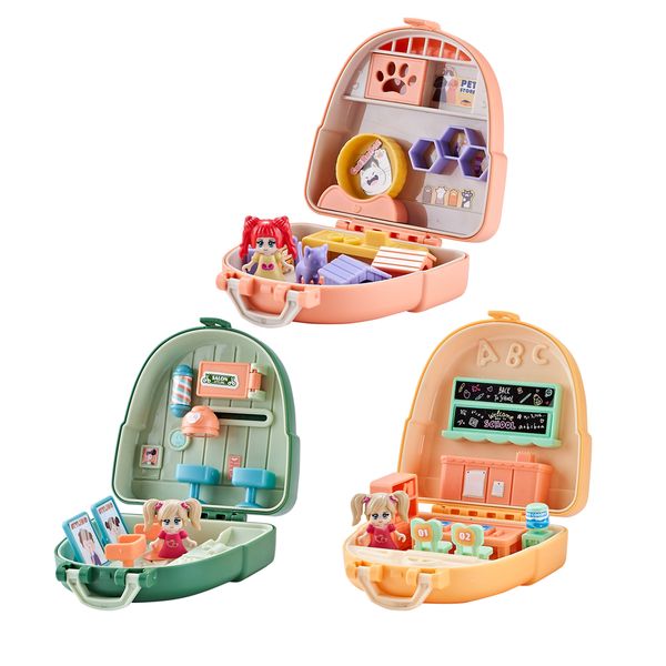 Hot selling product diy miniature doll houses kit micro scene Toys for Children pretend play preschool juguetes para los ninos