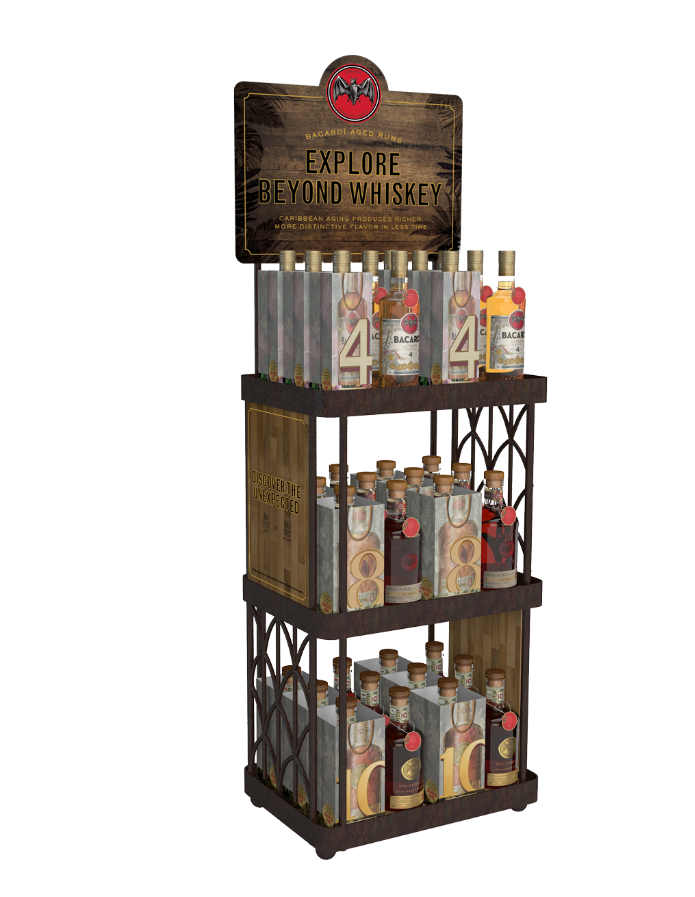 Bacardi anejo display