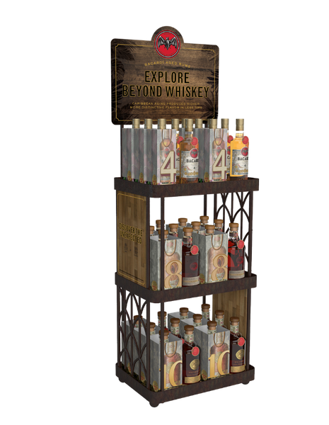 Bacardi anejo display