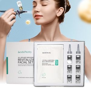 Hot Selling Professional Oxygen Jet Peel Hyaluronic Serum Set Oxygene Facial Machine Skin Care Set for Face Oxygen Machine Dome
