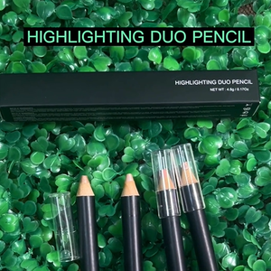 2 in 1 bulk cruelty free shiny natural cosmetic highlighter pencil vendor customized aesthetic skin-freindly highlighter pencil
