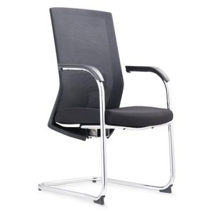 Commercial Meeting Office Furniture Seat Manager Mesh Visitor Chair With Chromes Sled Base