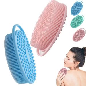 Body Wash Brush Silicone Exfoliating Body Shower Cleaning Brush Bath Scrubber Silicone Cleaning Brush Scrubber