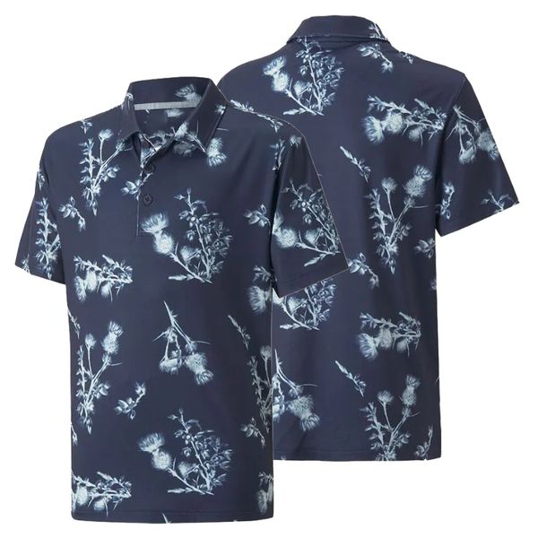 OEM custom digital printed high quality short sleeve quick dry loose golf clothing sublimation men's golf polo shirt