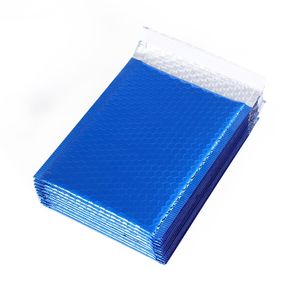 New Arrival Shipping Courier Bags Shockproof Aluminum Padded Envelopes Custom Blue Metallic Bubble Mailers for Jewelry Packaging