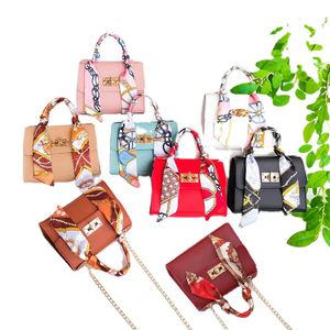 Women Mini Small Square Pack Shoulder Bag Fashion Silk Scarf Designer Messenger Crossbody Bag Clutch Wallet Purse Handbags bolsa