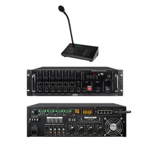 DSPPA MP3 BT USB Professional Power Amplifier with Remote Paging Microphone