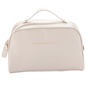 Dividers And Handlorganizer Bag With Dividers And Handle Waterproof Portable Travel Cosmetic Bag Pu Leather Makeup Organizer Bag