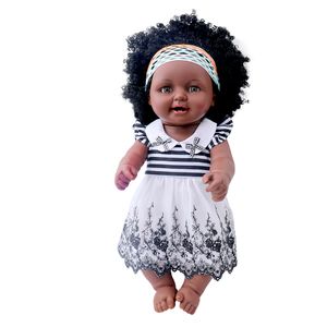TUSALMO Wholesales 48cm 19inch bandeau ponytail afro hair African doll baby dolls for kids