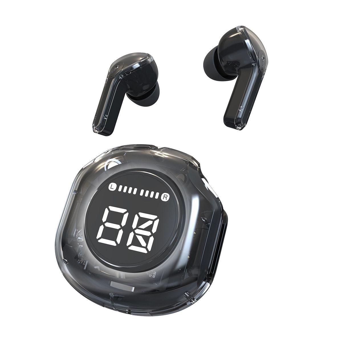 Air39 Transparent Shell TWS Wireless Headphones Pocket Size Mini Waterproof Earphones Compatible with Android ios