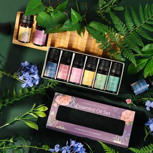 Pure essential oil manufacturer 6 Bottles Natural Aroma Diffuser Essential Oil Set