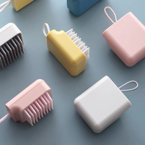 Pet Grooming Square Silicone Shampoo Brushes Pets Dog Bathing Shower Hair Brushes