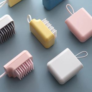 Pet Grooming Square Silicone Shampoo Brushes Pets Dog Bathing Shower Hair Brushes