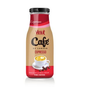 Vinut 280ml Espresso Coffee Factory Wholesale OEM Caffeinated Iced Mocha Drinks in Bottle Packaging
